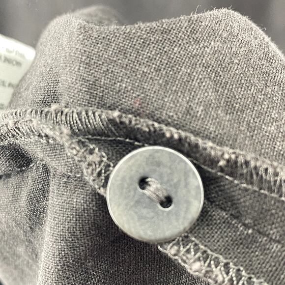 EILEEN FISHER Pants 1X Plus Cotton Straight Ankle High Waist Trouser Gray - Picture 7 of 13